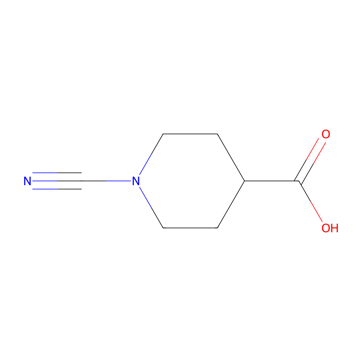 1-Cyanopiperidine-4-carboxylic acid molecular structure, CAS 179536-08-4
