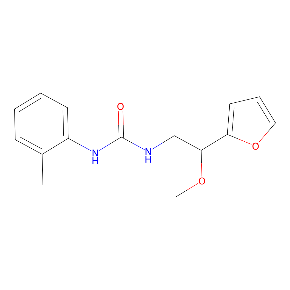 1-(2-(Furan-2-yl)-2-methoxyethyl)-3-(o-tolyl)urea molecular structure, CAS 1795360-08-5