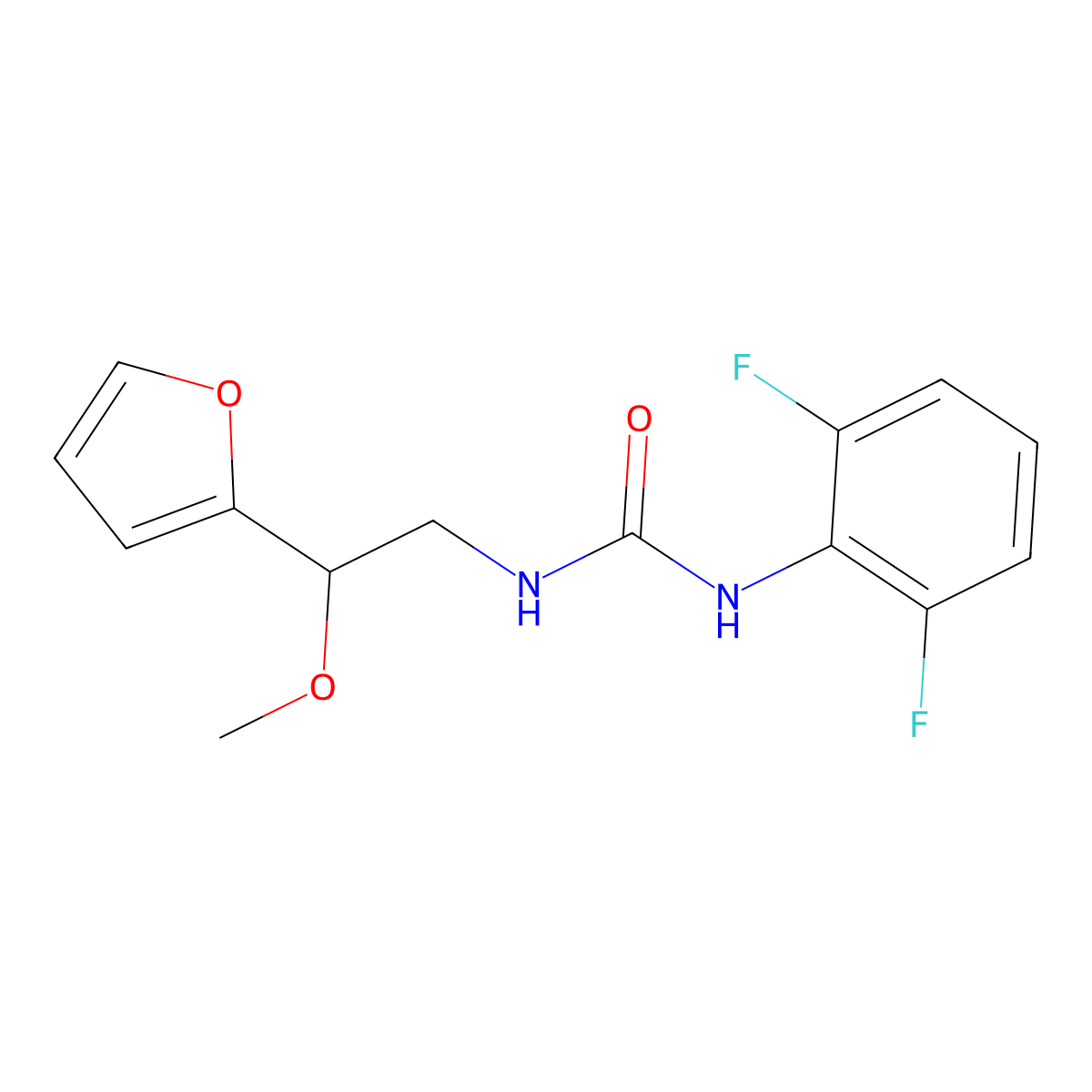 1-(2,6-Difluorophenyl)-3-[2-(furan-2-yl)-2-methoxyethyl]urea molecular structure, CAS 1795360-13-2