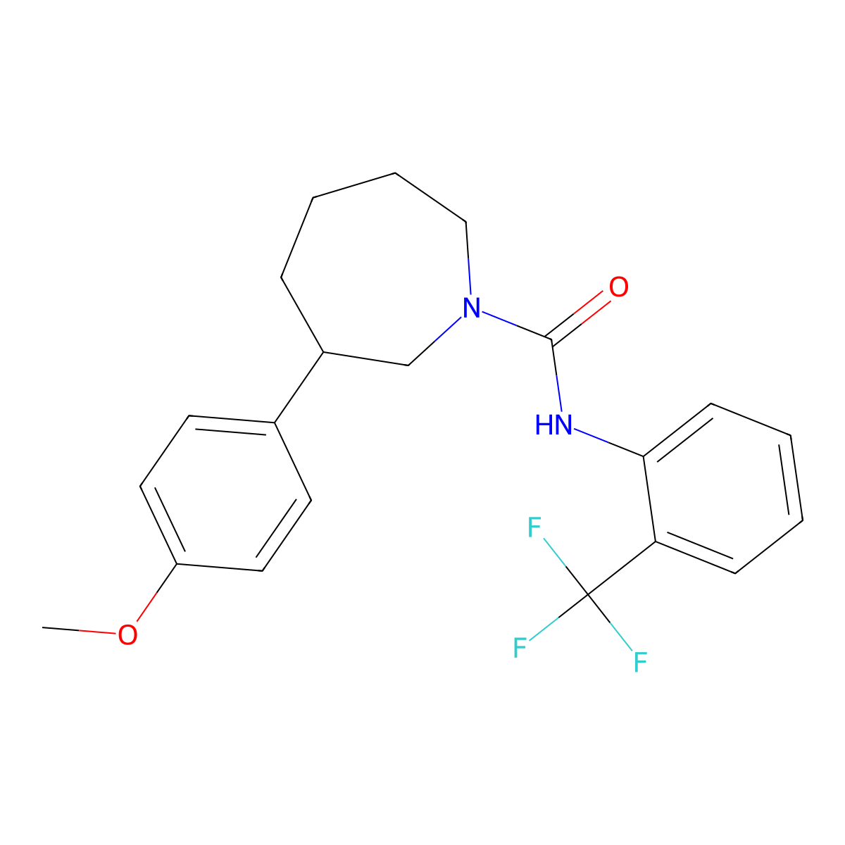 3-(4-methoxyphenyl)-N-[2-(trifluoromethyl)phenyl]azepane-1-carboxamide molecular structure, CAS 1795360-56-3