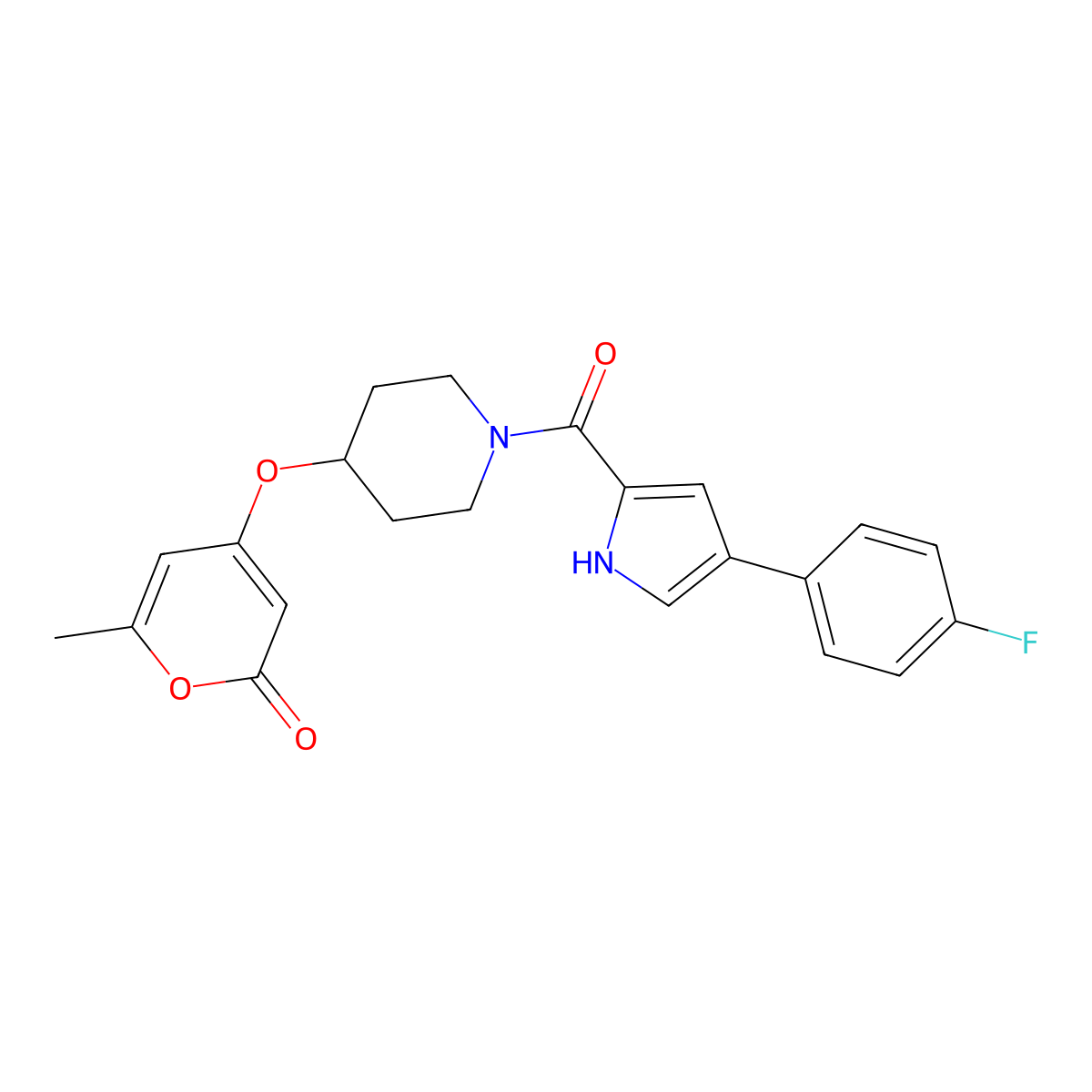 4-((1-(4-(4-fluorophenyl)-1H-pyrrole-2-carbonyl)piperidin-4-yl)oxy)-6-methyl-2H-pyran-2-one molecular structure, CAS 1795364-14-5