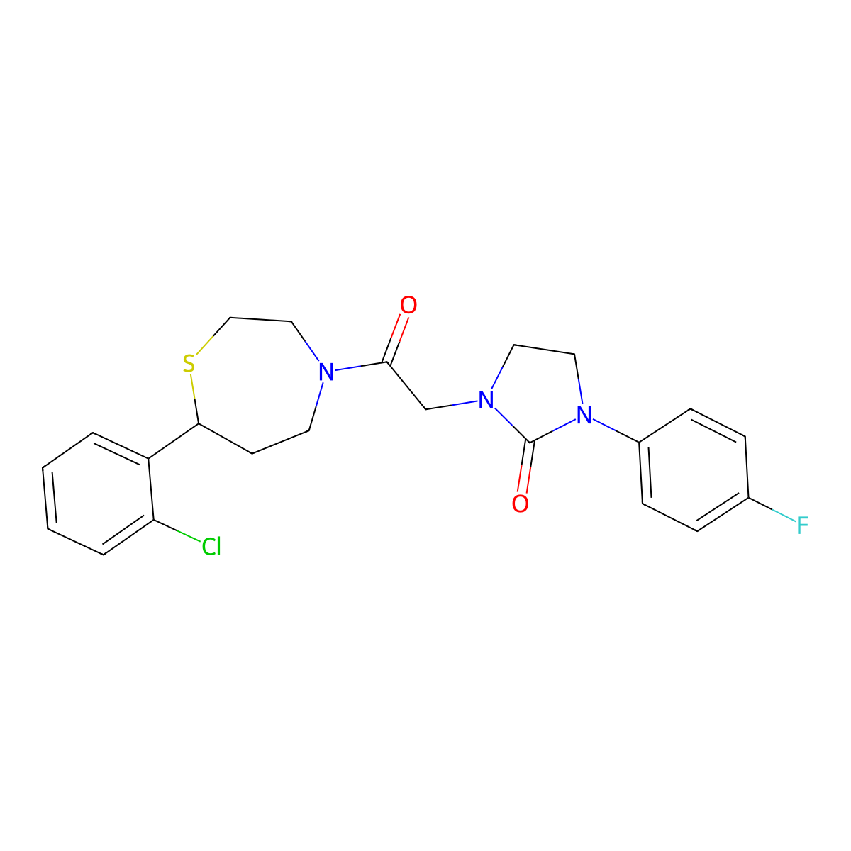 1-(2-(7-(2-Chlorophenyl)-1,4-thiazepan-4-yl)-2-oxoethyl)-3-(4-fluorophenyl)imidazolidin-2-one molecular structure, CAS 1795365-19-3