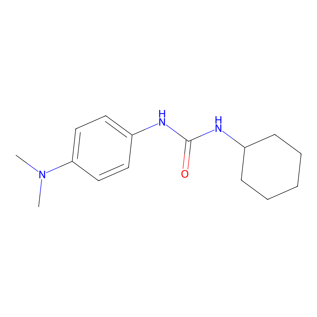 N-Cyclohexyl-N'-(4-(dimethylamino)phenyl)urea molecular structure, CAS 179539-07-2