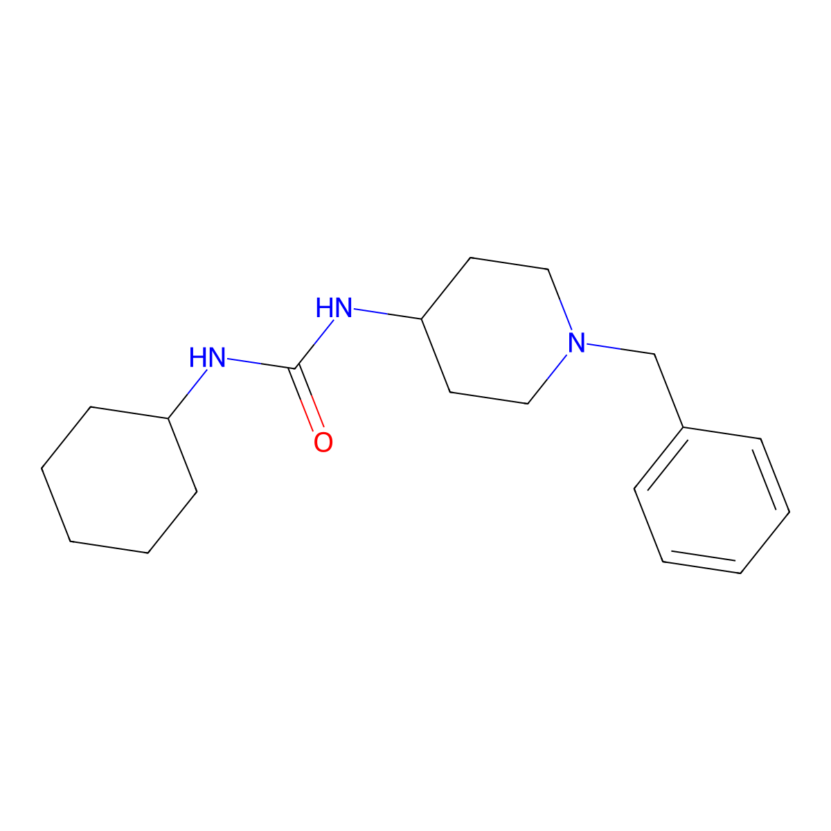 N-(1-Benzyl-4-piperidinyl)-N'-cyclohexylurea molecular structure, CAS 179539-57-2