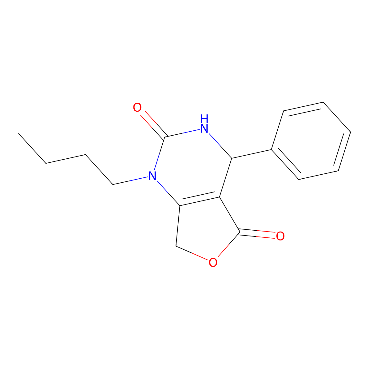 1-butyl-4-phenyl-4,7-dihydrofuro[3,4-d]pyrimidine-2,5(1H,3H)-dione molecular structure, CAS 1795392-54-9