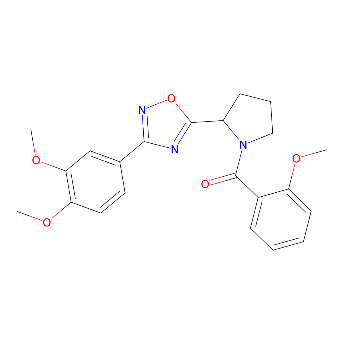 3-(3,4-Dimethoxyphenyl)-5-[1-(2-methoxybenzoyl)pyrrolidin-2-yl]-1,2,4-oxadiazole molecular structure, CAS 1795398-44-5
