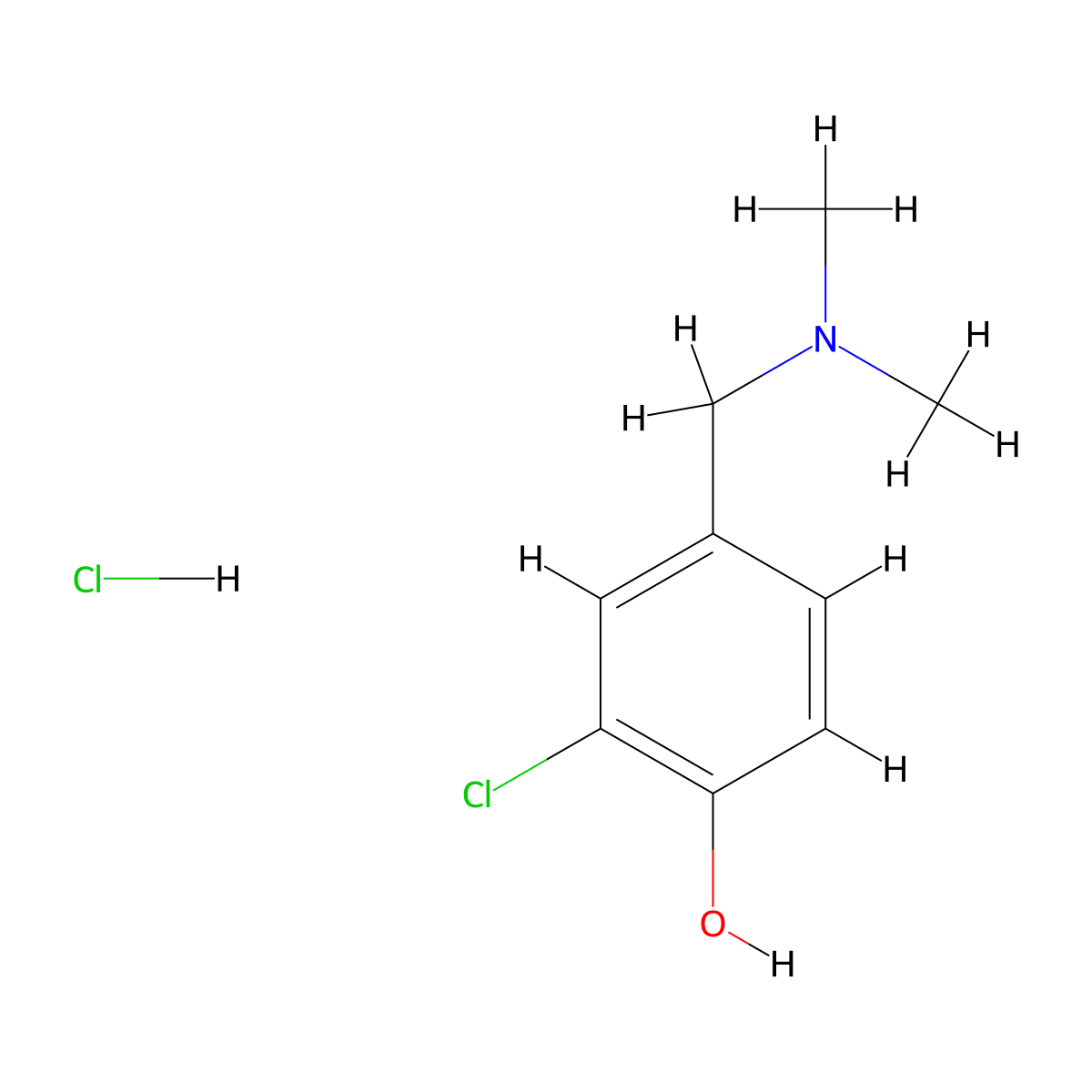 2-Chloro-4-[(dimethylamino)methyl]phenol hydrochloride molecular structure, CAS 1795398-75-2