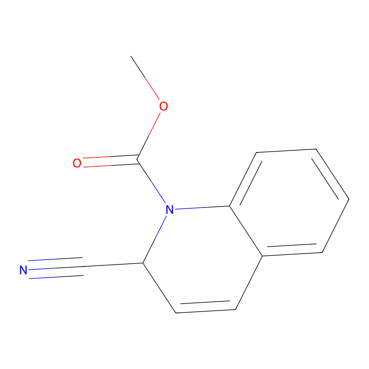 methyl 2-cyano-2H-quinoline-1-carboxylate molecular structure, CAS 17954-21-1