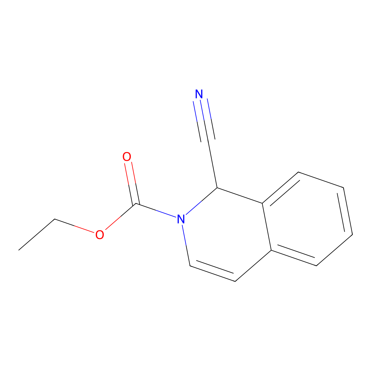 Ethyl 1-cyano-2(1H)-isoquinolinecarboxylate molecular structure, CAS 17954-22-2