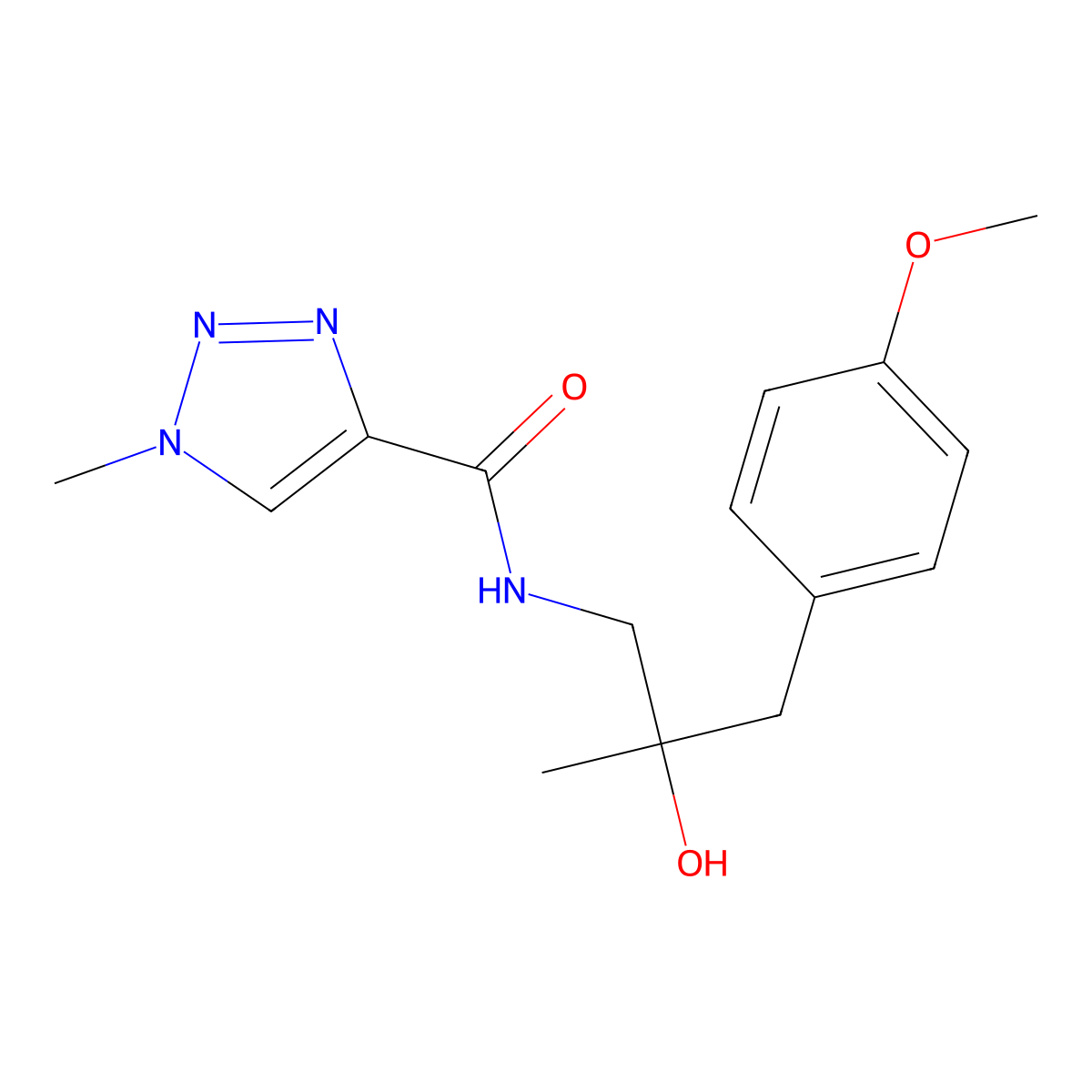 N-[2-hydroxy-3-(4-methoxyphenyl)-2-methylpropyl]-1-methyl-1H-1,2,3-triazole-4-carboxamide molecular structure, CAS 1795409-44-7