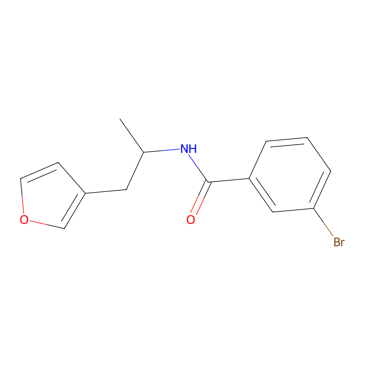 3-bromo-N-[1-(furan-3-yl)propan-2-yl]benzamide molecular structure, CAS 1795410-66-0