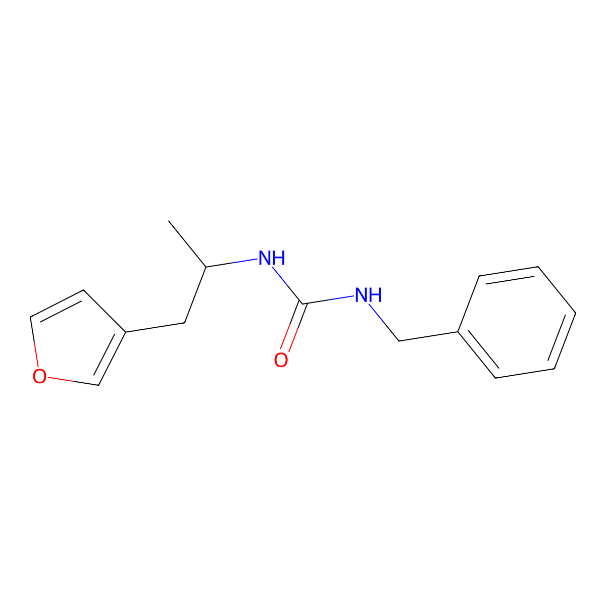1-Benzyl-3-[1-(furan-3-yl)propan-2-yl]urea molecular structure, CAS 1795410-79-5