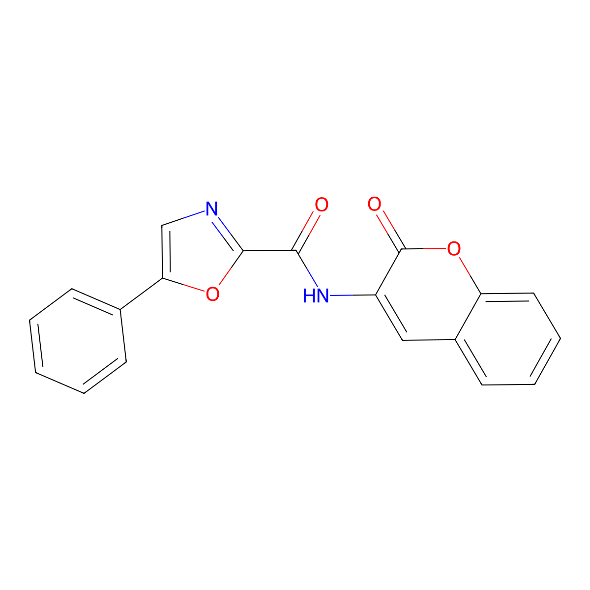 N-(2-oxo-2H-chromen-3-yl)-5-phenyloxazole-2-carboxamide molecular structure, CAS 1795412-96-2