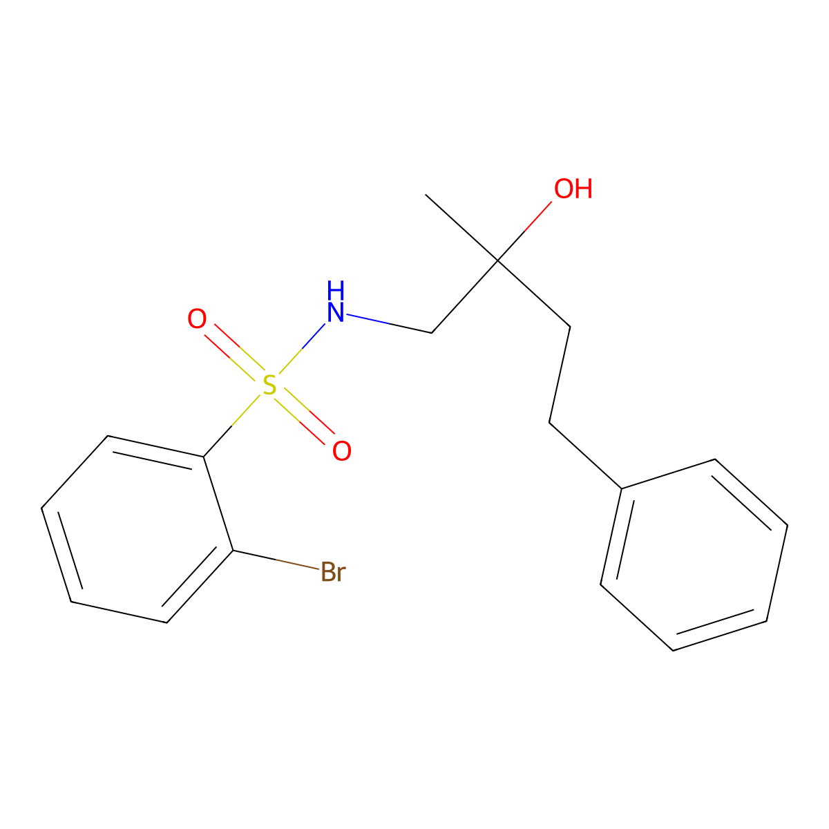 2-bromo-N-(2-hydroxy-2-methyl-4-phenylbutyl)benzenesulfonamide molecular structure, CAS 1795413-44-3