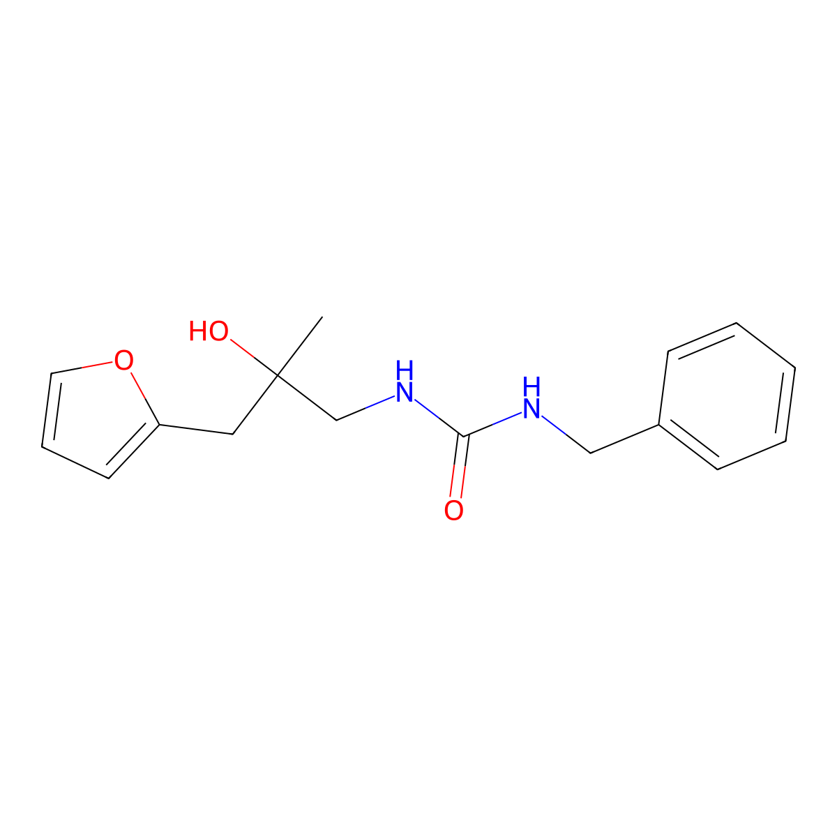 1-Benzyl-3-(3-(furan-2-yl)-2-hydroxy-2-methylpropyl)urea molecular structure, CAS 1795413-73-8