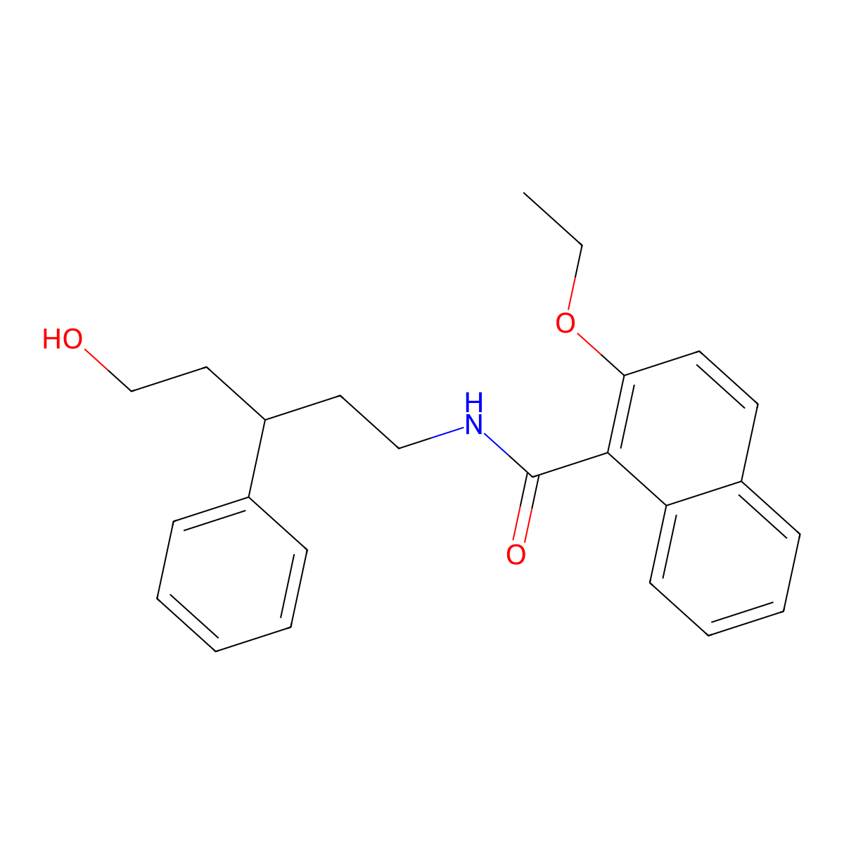2-ethoxy-N-(5-hydroxy-3-phenylpentyl)-1-naphthamide molecular structure, CAS 1795413-90-9