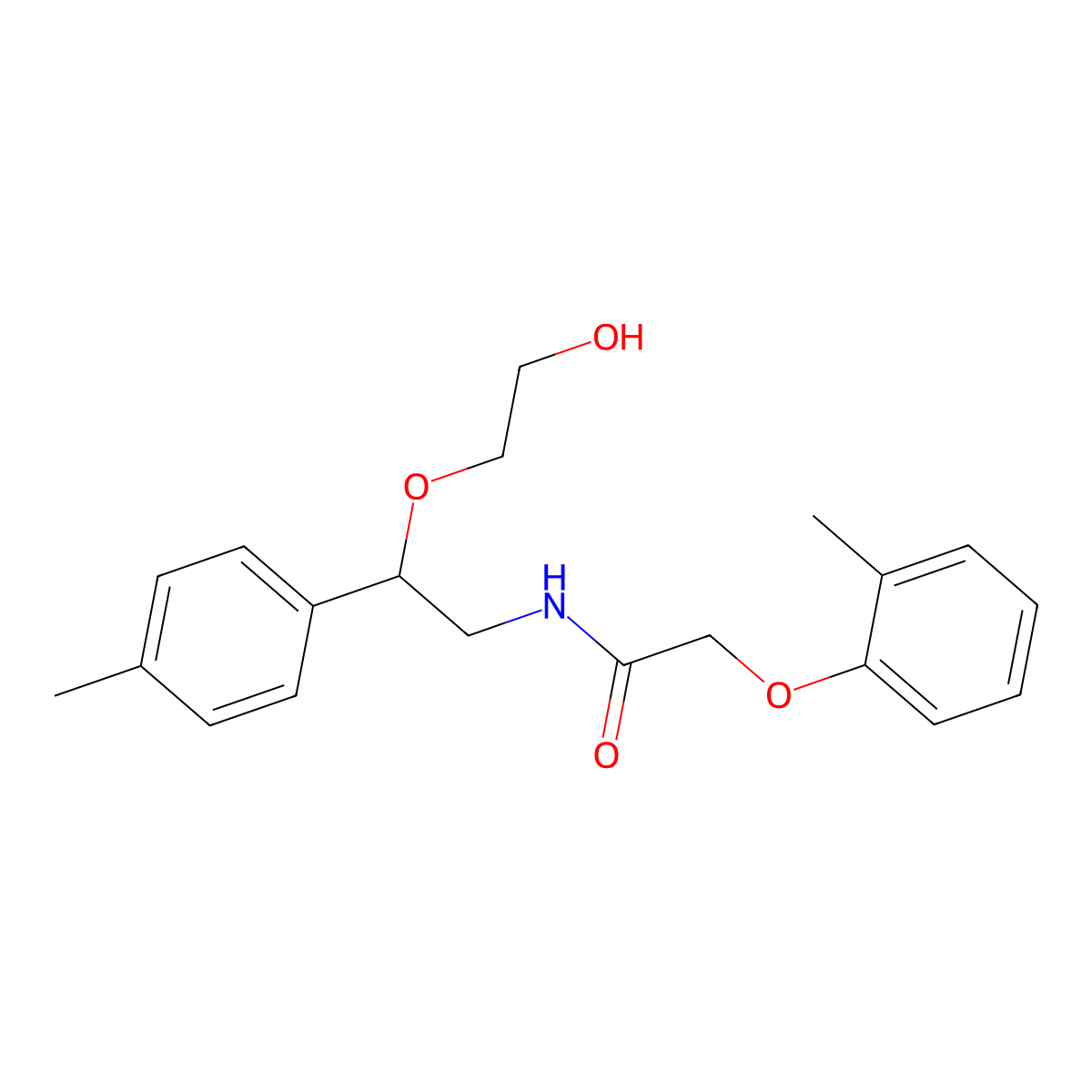N-(2-(2-hydroxyethoxy)-2-(p-tolyl)ethyl)-2-(o-tolyloxy)acetamide molecular structure, CAS 1795413-99-8