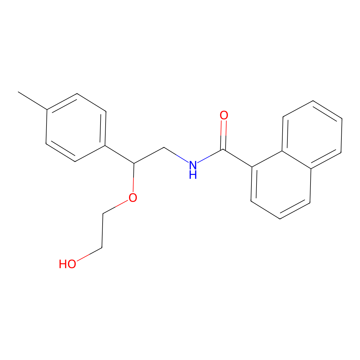 N-(2-(2-hydroxyethoxy)-2-(p-tolyl)ethyl)-1-naphthamide molecular structure, CAS 1795414-03-7