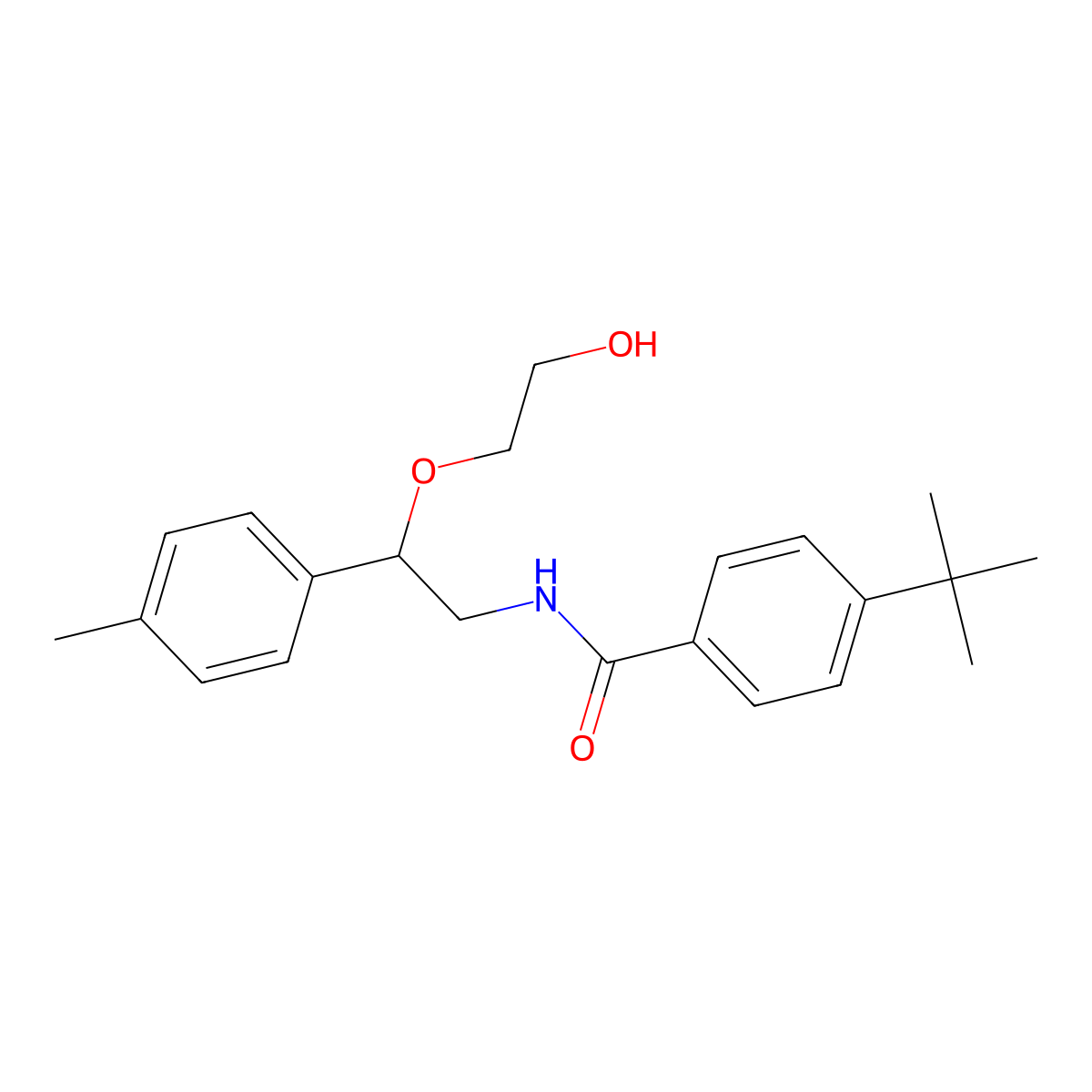4-(tert-butyl)-N-(2-(2-hydroxyethoxy)-2-(p-tolyl)ethyl)benzamide molecular structure, CAS 1795414-12-8