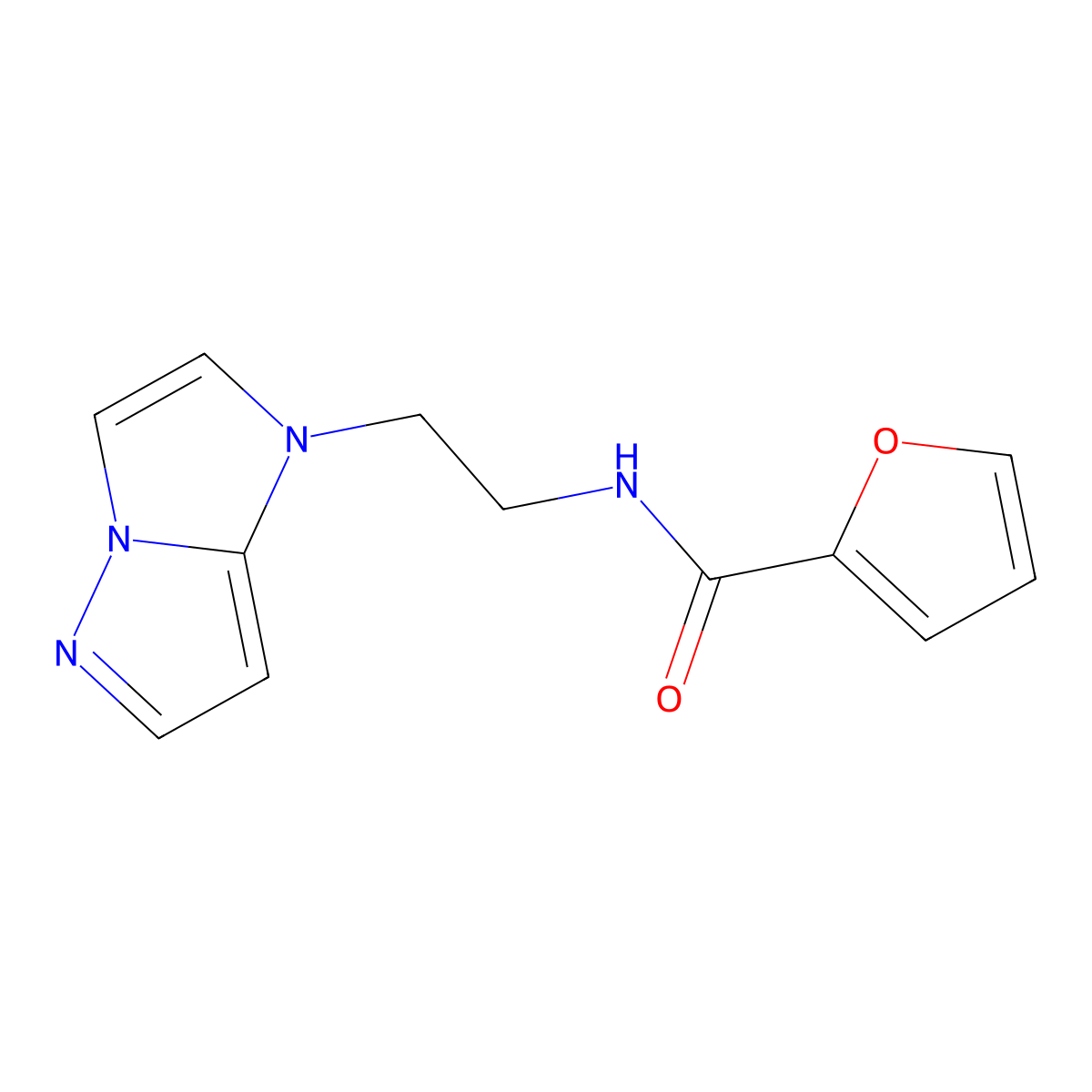 N-(2-(1H-imidazo[1,2-b]pyrazol-1-yl)ethyl)furan-2-carboxamide molecular structure, CAS 1795416-09-9