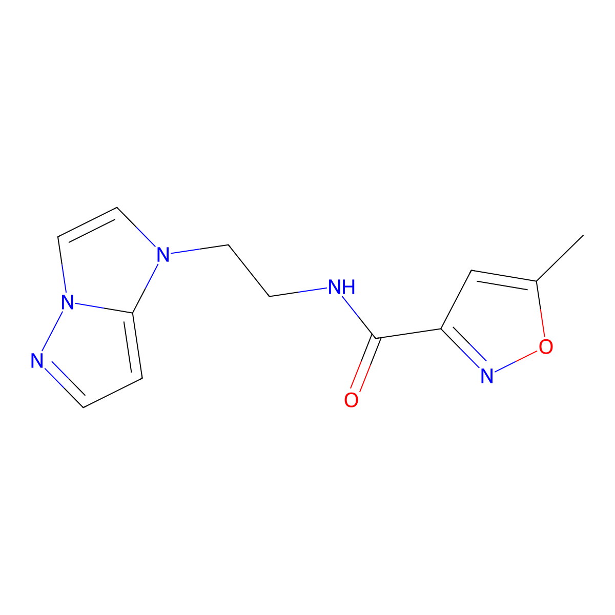 N-(2-(1H-imidazo[1,2-b]pyrazol-1-yl)ethyl)-5-methylisoxazole-3-carboxamide molecular structure, CAS 1795416-15-7