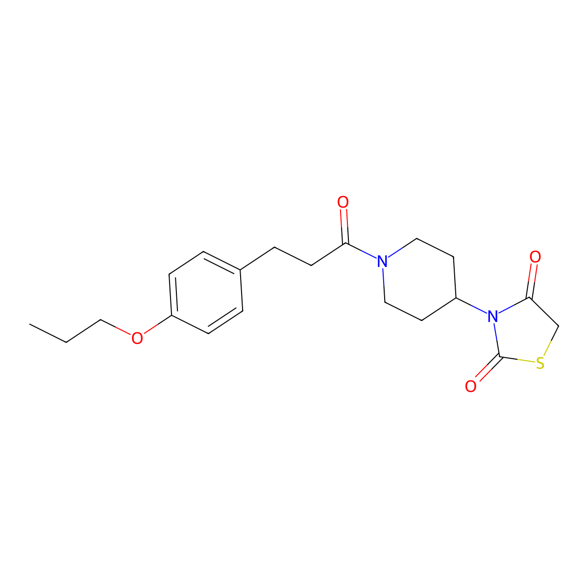 3-(1-(3-(4-Propoxyphenyl)propanoyl)piperidin-4-yl)thiazolidine-2,4-dione molecular structure, CAS 1795416-59-9