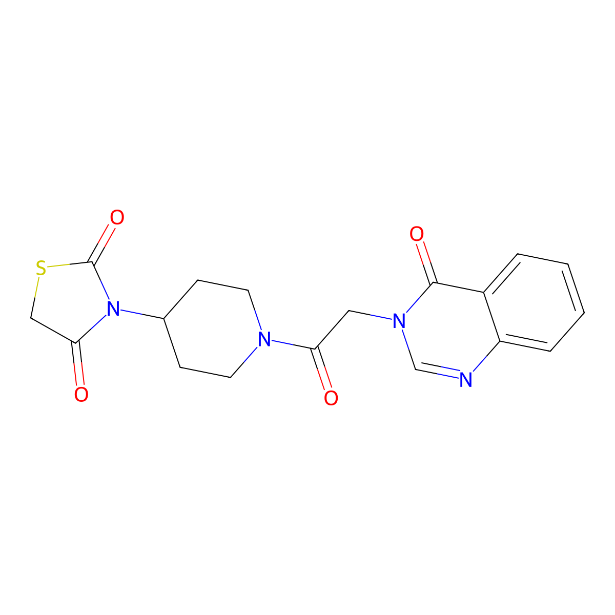 3-(1-(2-(4-oxoquinazolin-3(4H)-yl)acetyl)piperidin-4-yl)thiazolidine-2,4-dione molecular structure, CAS 1795416-68-0
