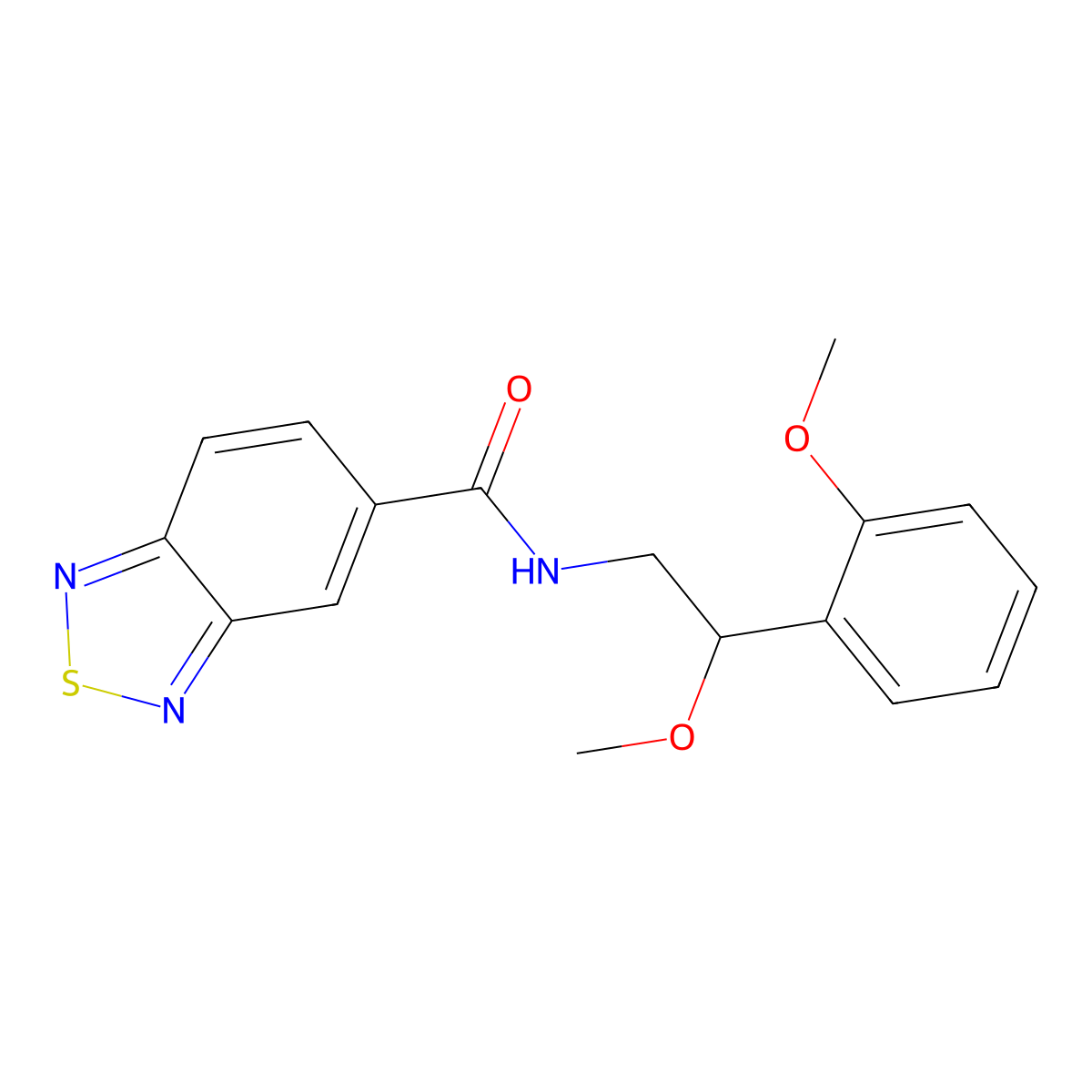 N-(2-methoxy-2-(2-methoxyphenyl)ethyl)benzo[c][1,2,5]thiadiazole-5-carboxamide molecular structure, CAS 1795419-10-1
