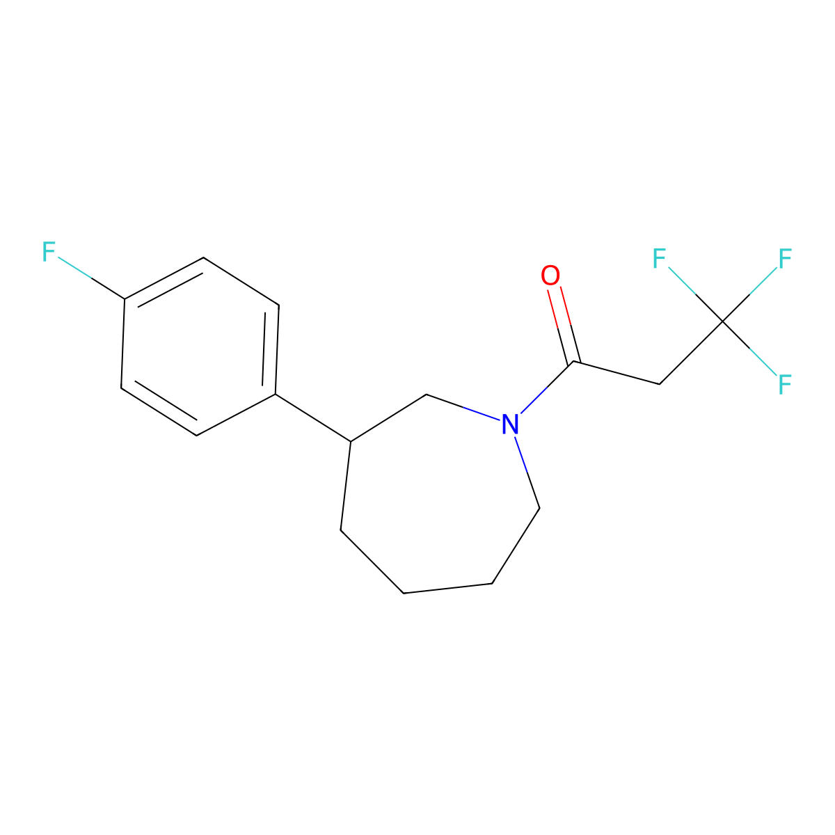 3,3,3-Trifluoro-1-[3-(4-fluorophenyl)azepan-1-yl]propan-1-one molecular structure, CAS 1795419-95-2
