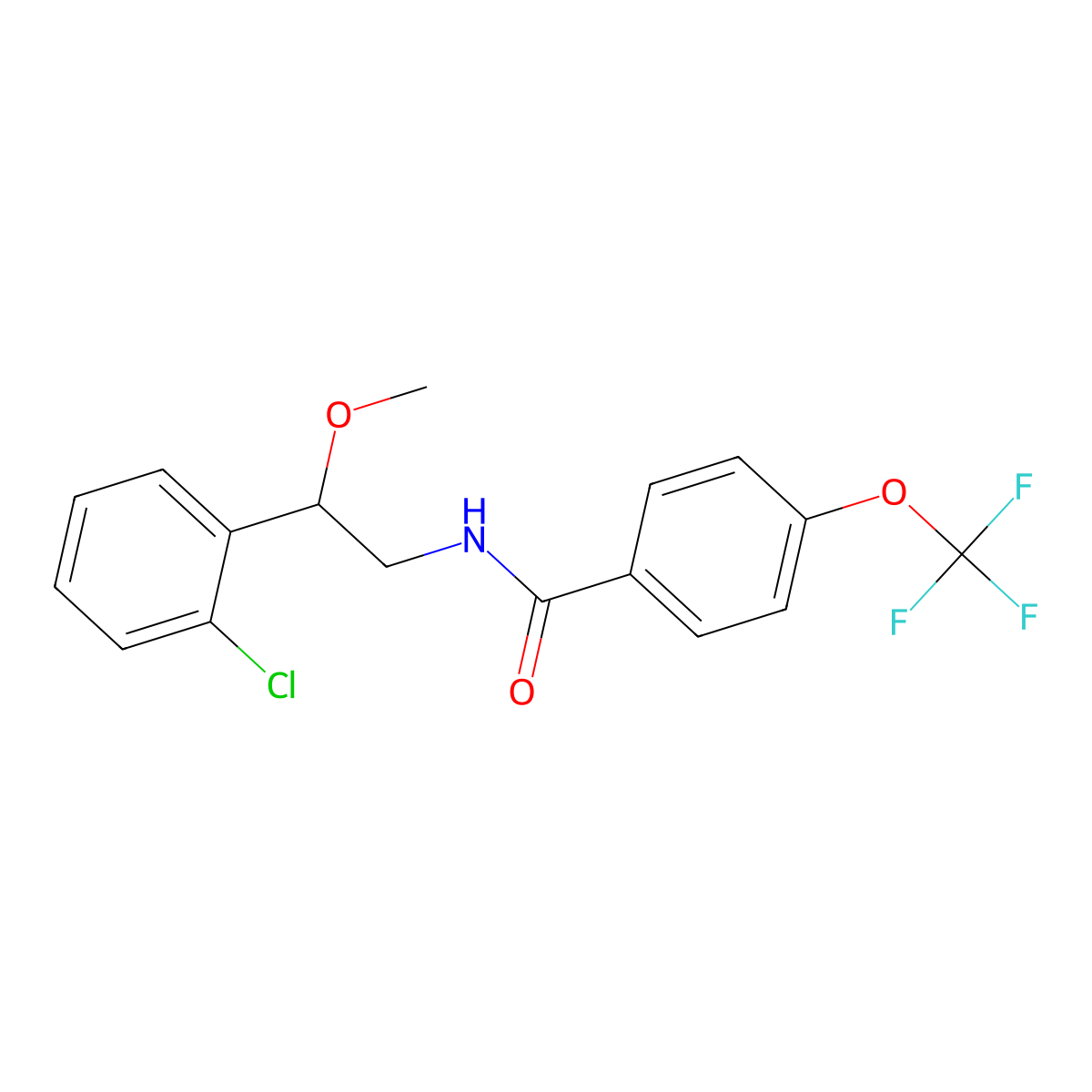N-[2-(2-chlorophenyl)-2-methoxyethyl]-4-(trifluoromethoxy)benzamide molecular structure, CAS 1795420-14-2