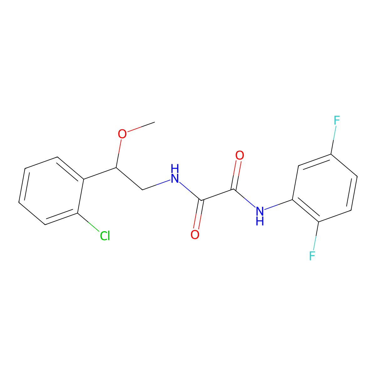 N1-(2-(2-chlorophenyl)-2-methoxyethyl)-N2-(2,5-difluorophenyl)oxalamide molecular structure, CAS 1795420-28-8