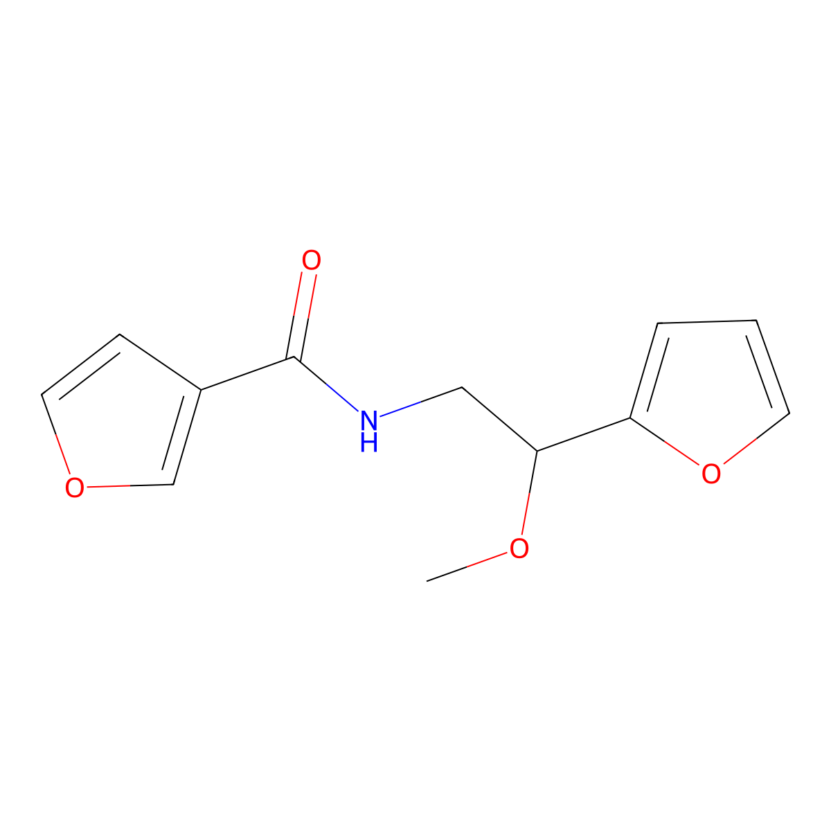 N-[2-(furan-2-yl)-2-methoxyethyl]furan-3-carboxamide molecular structure, CAS 1795420-31-3