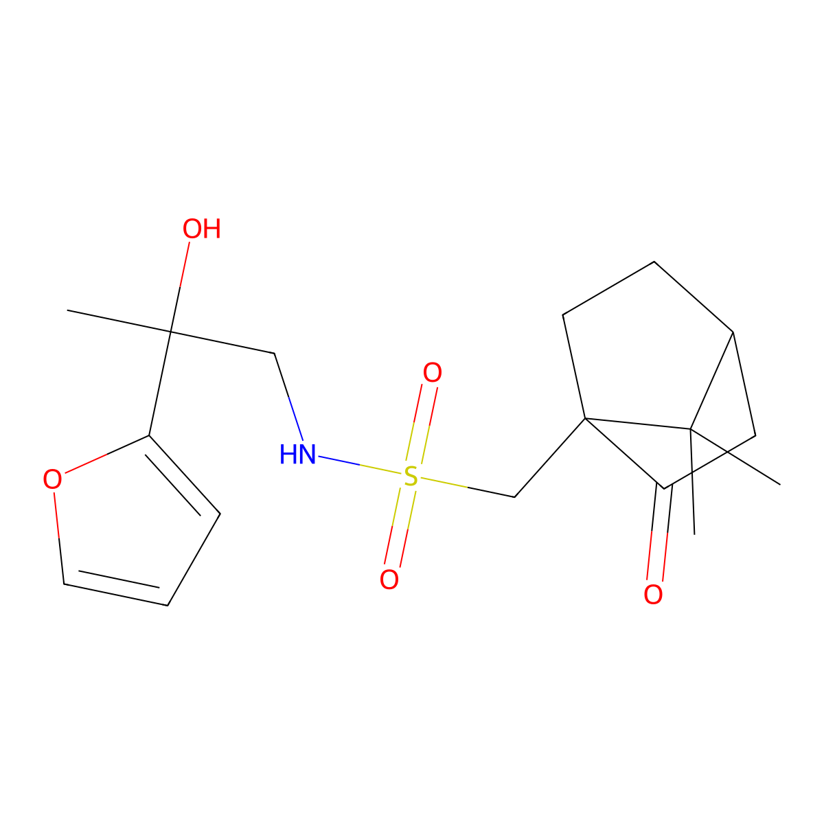 1-{7,7-dimethyl-2-oxobicyclo[2.2.1]heptan-1-yl}-N-[2-(furan-2-yl)-2-hydroxypropyl]methanesulfonamide molecular structure, CAS 1795420-54-0