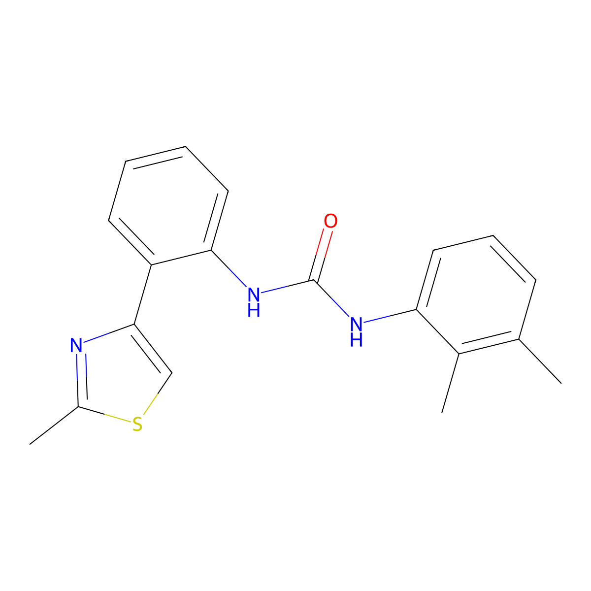 1-(2,3-Dimethylphenyl)-3-(2-(2-methylthiazol-4-yl)phenyl)urea molecular structure, CAS 1795420-60-8