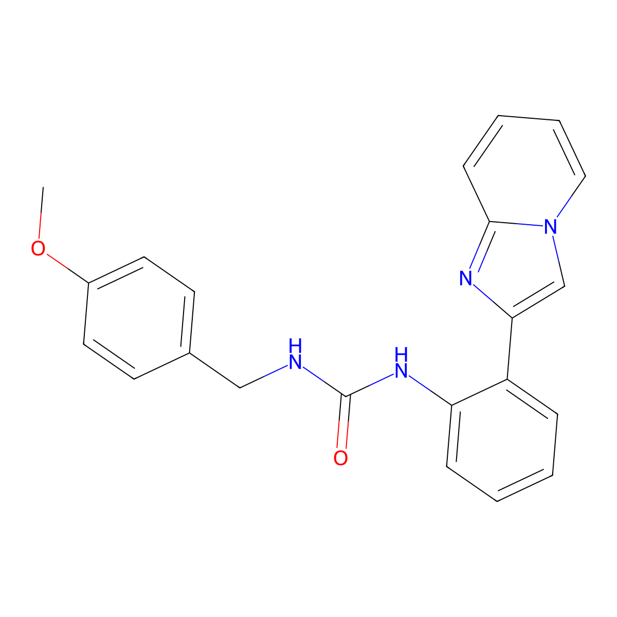 1-(2-(Imidazo[1,2-a]pyridin-2-yl)phenyl)-3-(4-methoxybenzyl)urea molecular structure, CAS 1795420-68-6