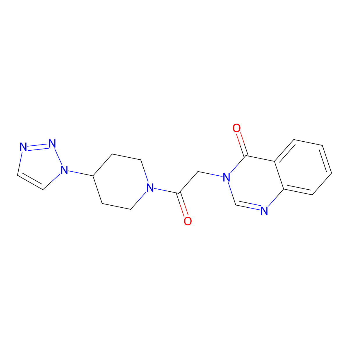 3-(2-(4-(1H-1,2,3-triazol-1-yl)piperidin-1-yl)-2-oxoethyl)quinazolin-4(3H)-one molecular structure, CAS 1795421-73-6