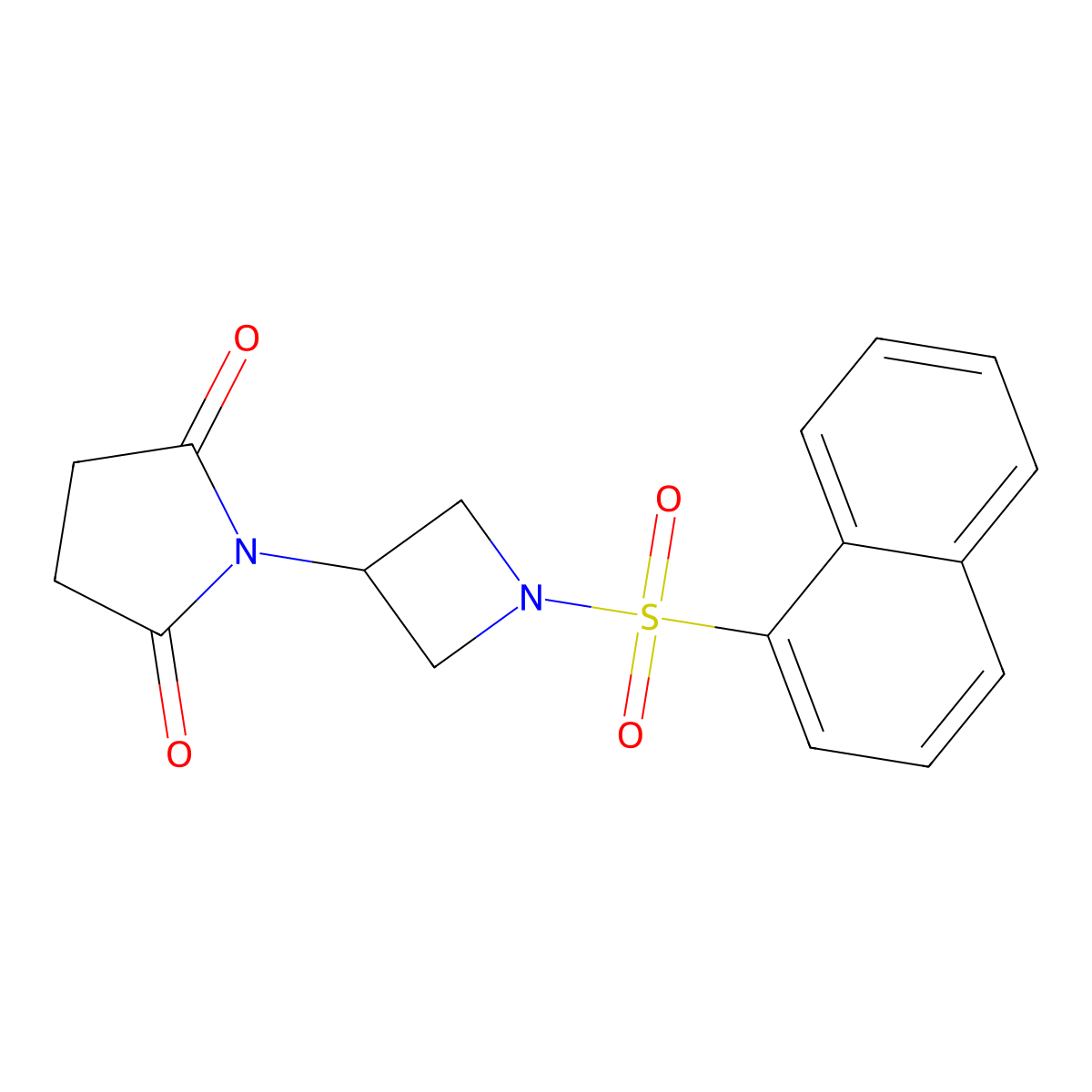 1-(1-(Naphthalen-1-ylsulfonyl)azetidin-3-yl)pyrrolidine-2,5-dione molecular structure, CAS 1795422-65-9