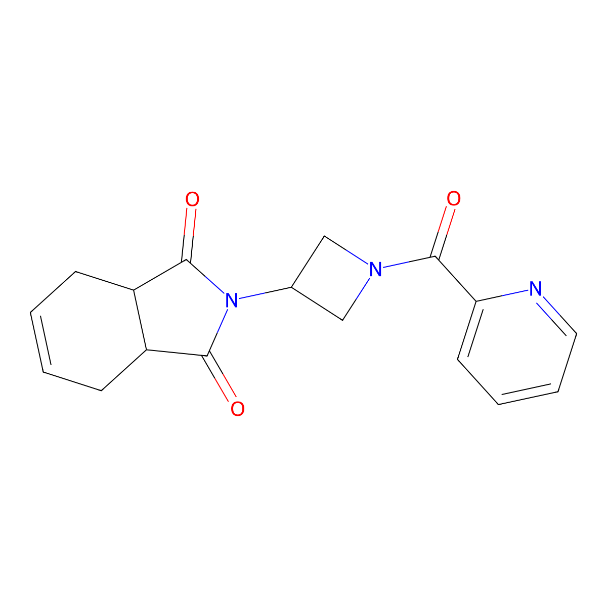 2-(1-picolinoylazetidin-3-yl)-3a,4,7,7a-tetrahydro-1H-isoindole-1,3(2H)-dione molecular structure, CAS 1795422-68-2