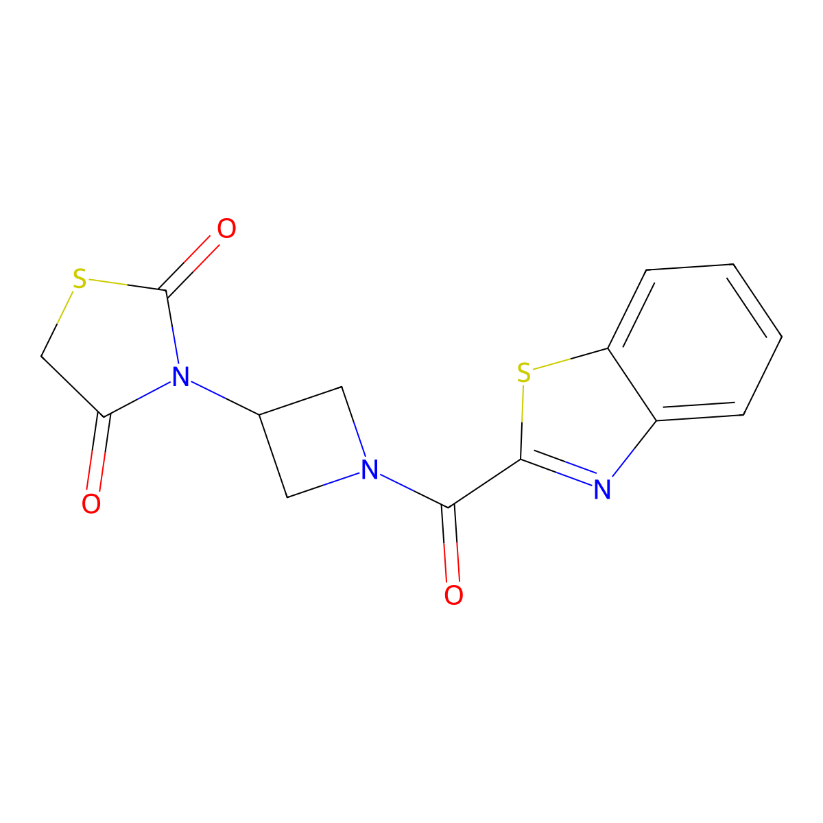 3-(1-(Benzo[d]thiazole-2-carbonyl)azetidin-3-yl)thiazolidine-2,4-dione molecular structure, CAS 1795422-79-5