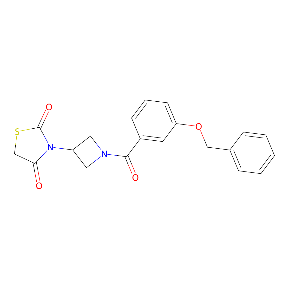3-(1-(3-(Benzyloxy)benzoyl)azetidin-3-yl)thiazolidine-2,4-dione molecular structure, CAS 1795422-86-4