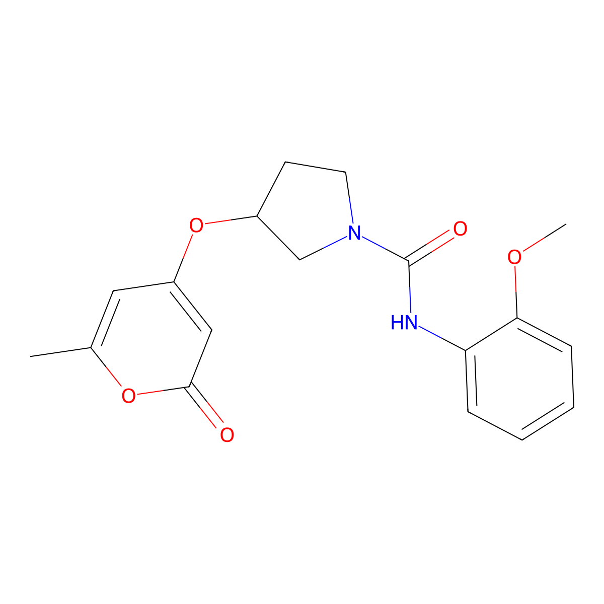 N-(2-methoxyphenyl)-3-((6-methyl-2-oxo-2H-pyran-4-yl)oxy)pyrrolidine-1-carboxamide molecular structure, CAS 1795423-49-2