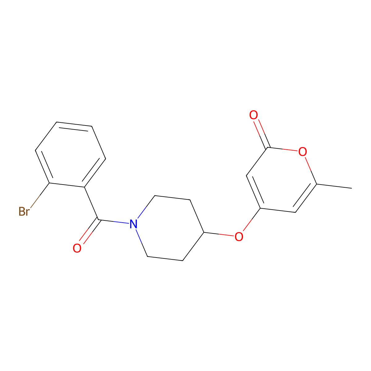 4-((1-(2-bromobenzoyl)piperidin-4-yl)oxy)-6-methyl-2H-pyran-2-one molecular structure, CAS 1795423-70-9
