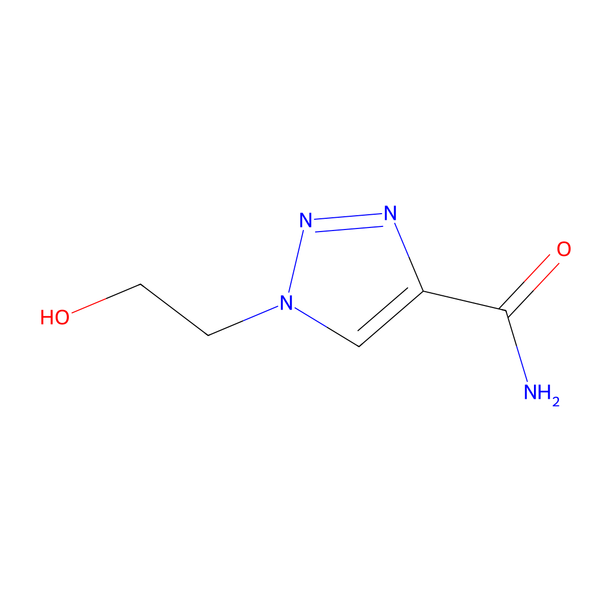 1-(2-hydroxyethyl)-1H-1,2,3-triazole-4-carboxamide molecular structure, CAS 1795430-31-7