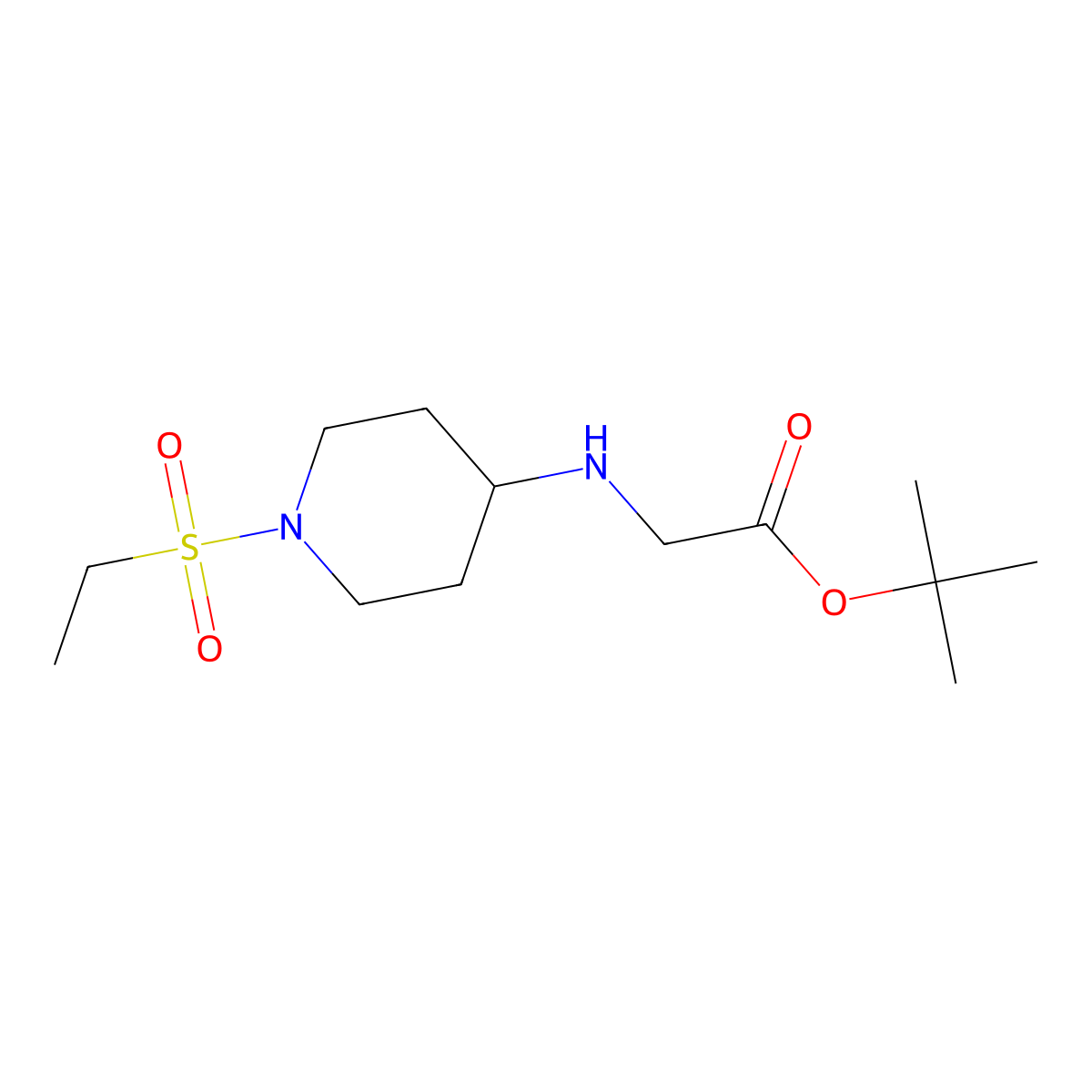 Tert-butyl 2-{[1-(ethanesulfonyl)piperidin-4-yl]amino}acetate molecular structure, CAS 1795433-82-7