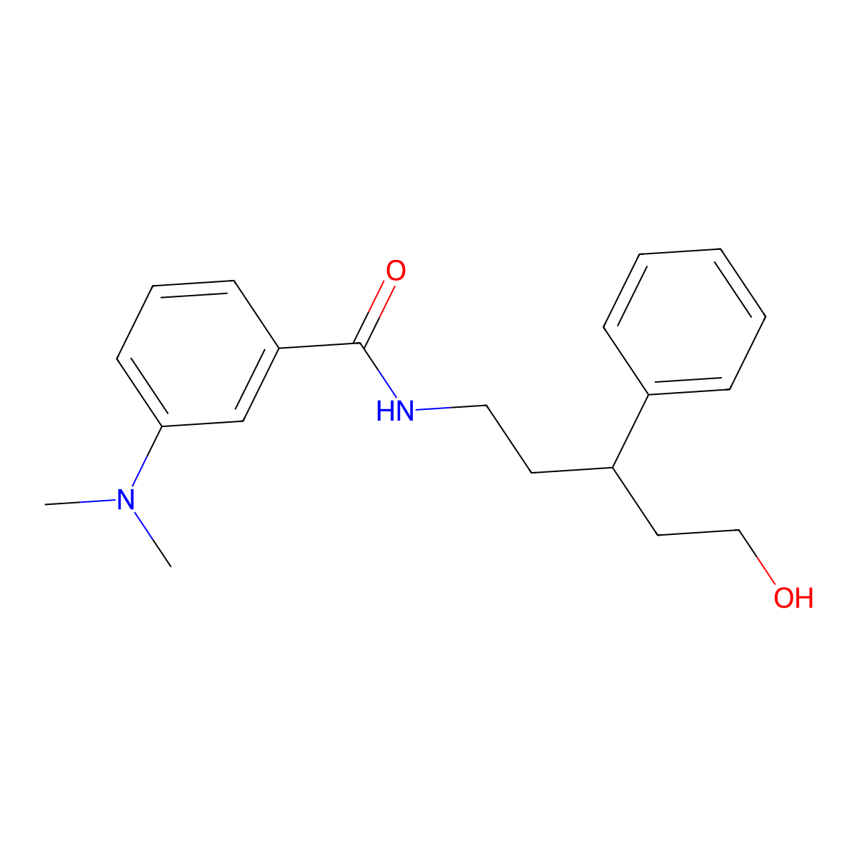 3-(dimethylamino)-N-(5-hydroxy-3-phenylpentyl)benzamide molecular structure, CAS 1795434-60-4