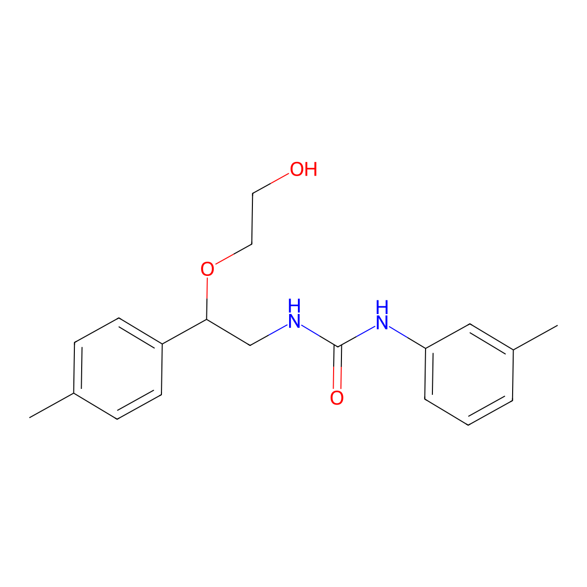 1-(2-(2-Hydroxyethoxy)-2-(p-tolyl)ethyl)-3-(m-tolyl)urea molecular structure, CAS 1795435-05-0