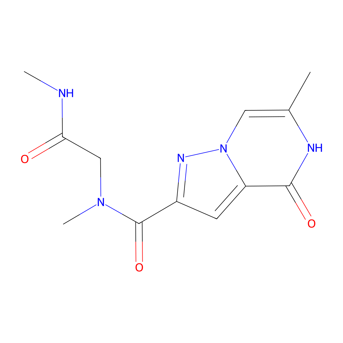 N,6-dimethyl-N-(2-(methylamino)-2-oxoethyl)-4-oxo-4,5-dihydropyrazolo[1,5-a]pyrazine-2-carboxamide molecular structure, CAS 1795435-53-8