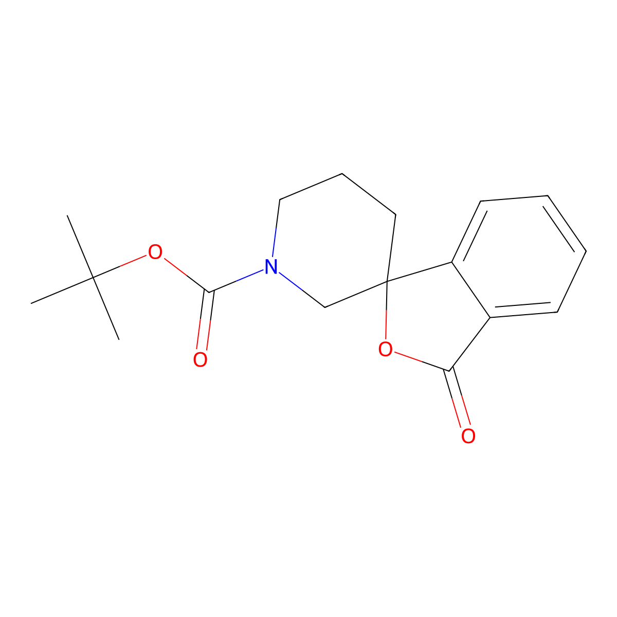 tert-butyl 3-oxo-3H-spiro[isobenzofuran-1,3'-piperidine]-1'-carboxylate molecular structure, CAS 1795440-20-8