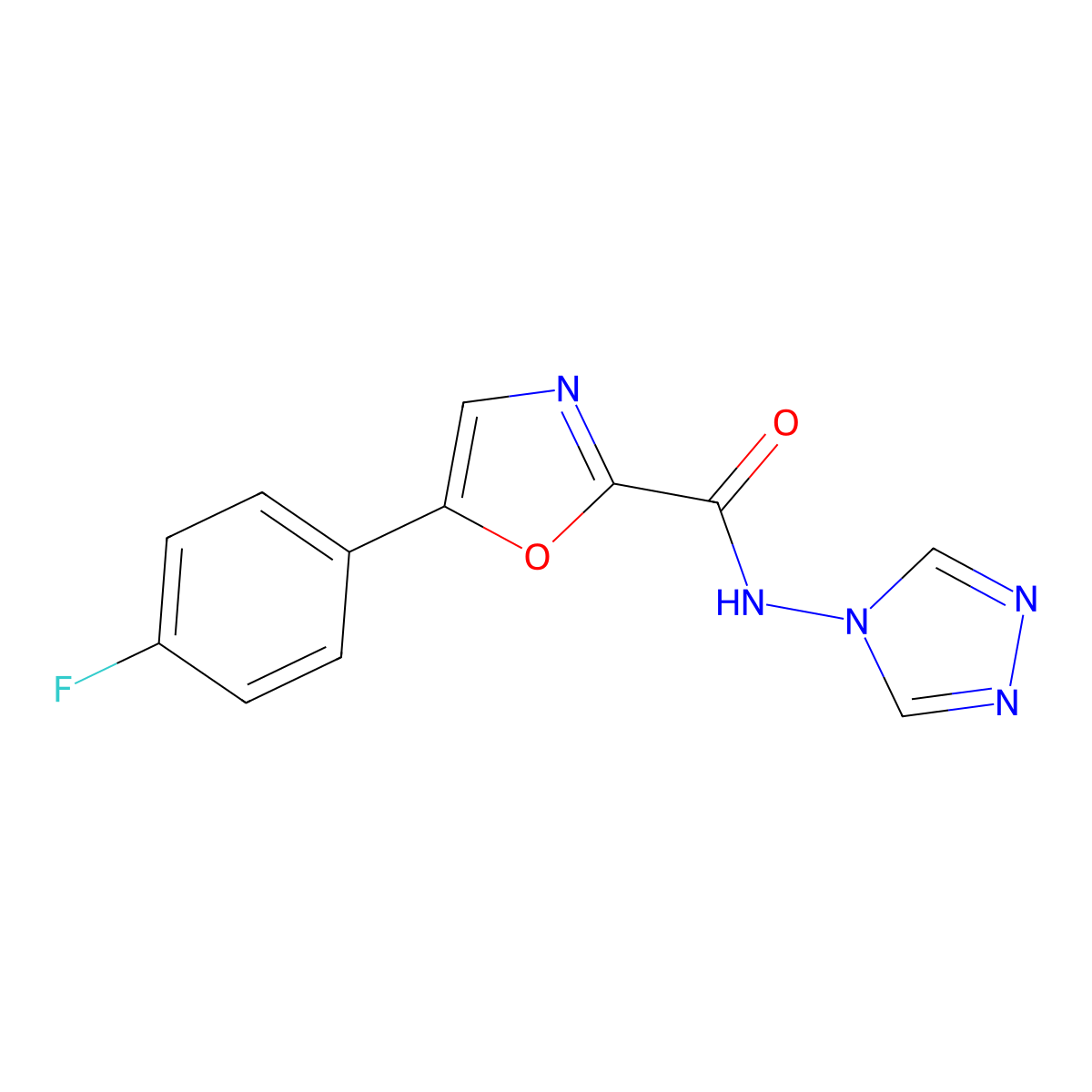 5-(4-fluorophenyl)-N-(4H-1,2,4-triazol-4-yl)oxazole-2-carboxamide molecular structure, CAS 1795440-62-8