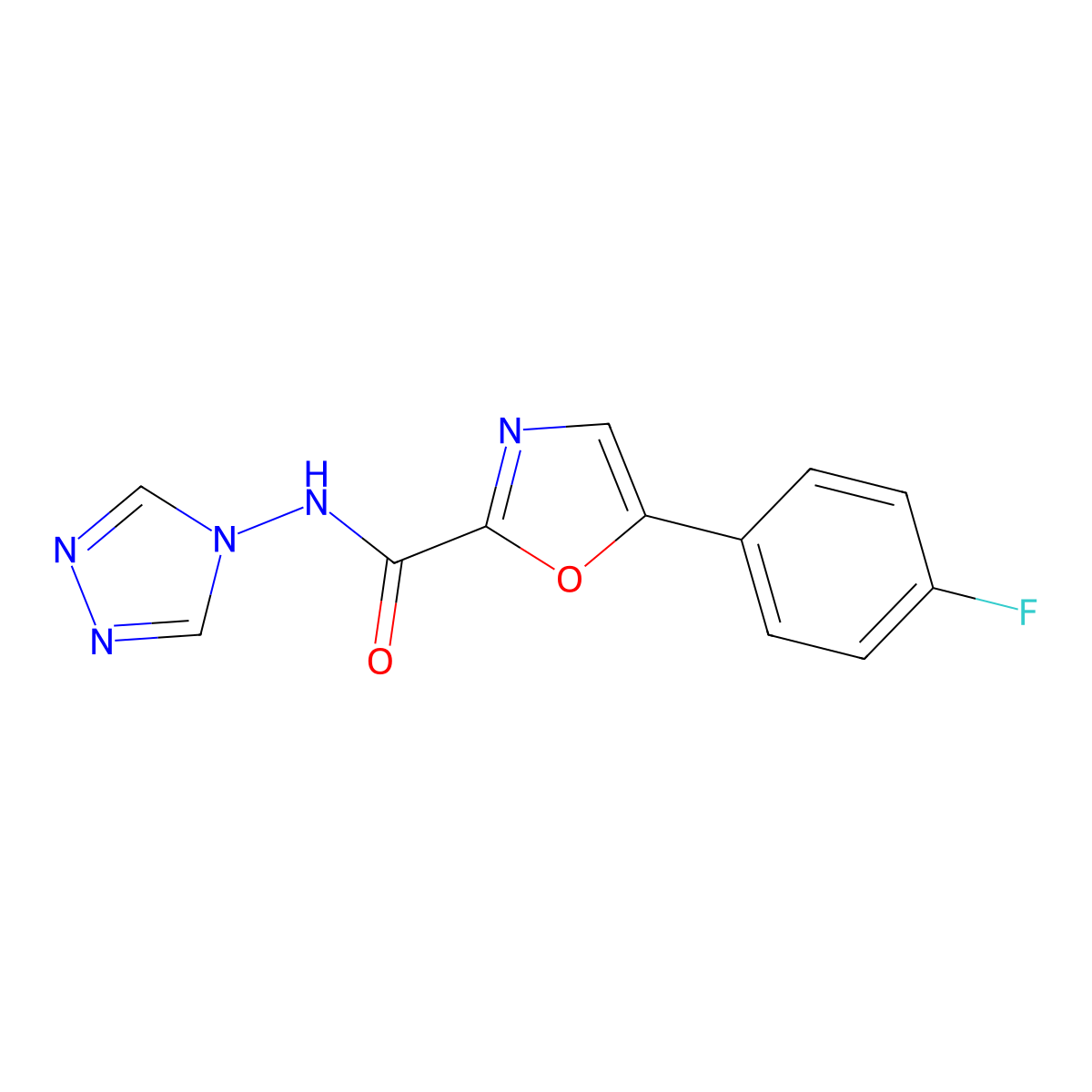 5-(4-fluorophenyl)-N-(4H-1,2,4-triazol-4-yl)oxazole-2-carboxamide molecular structure, CAS 1795440-62-8